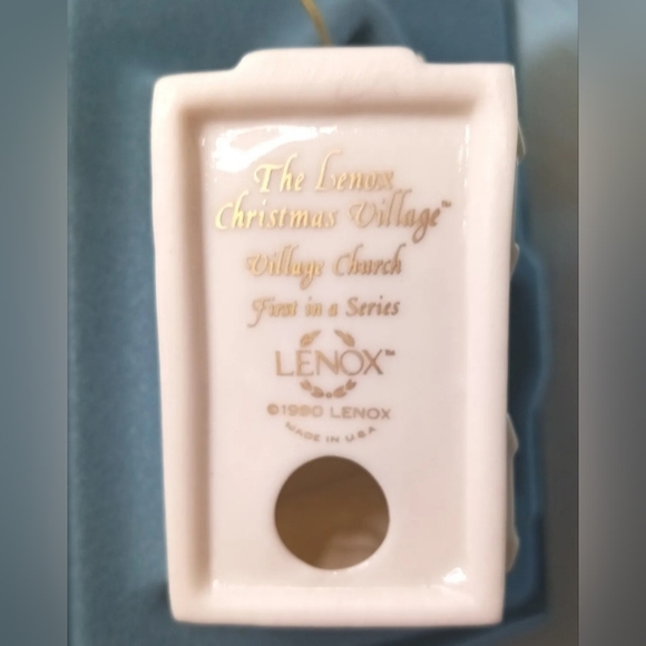 1990 The LENOX Christmas Village Church White Figurine In Storage Box - Picture 4 of 7